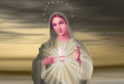 Immaculate Heart of Mary digitaly enhanced