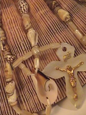 Seashell Rosary cross, Seashell Rosaries cross